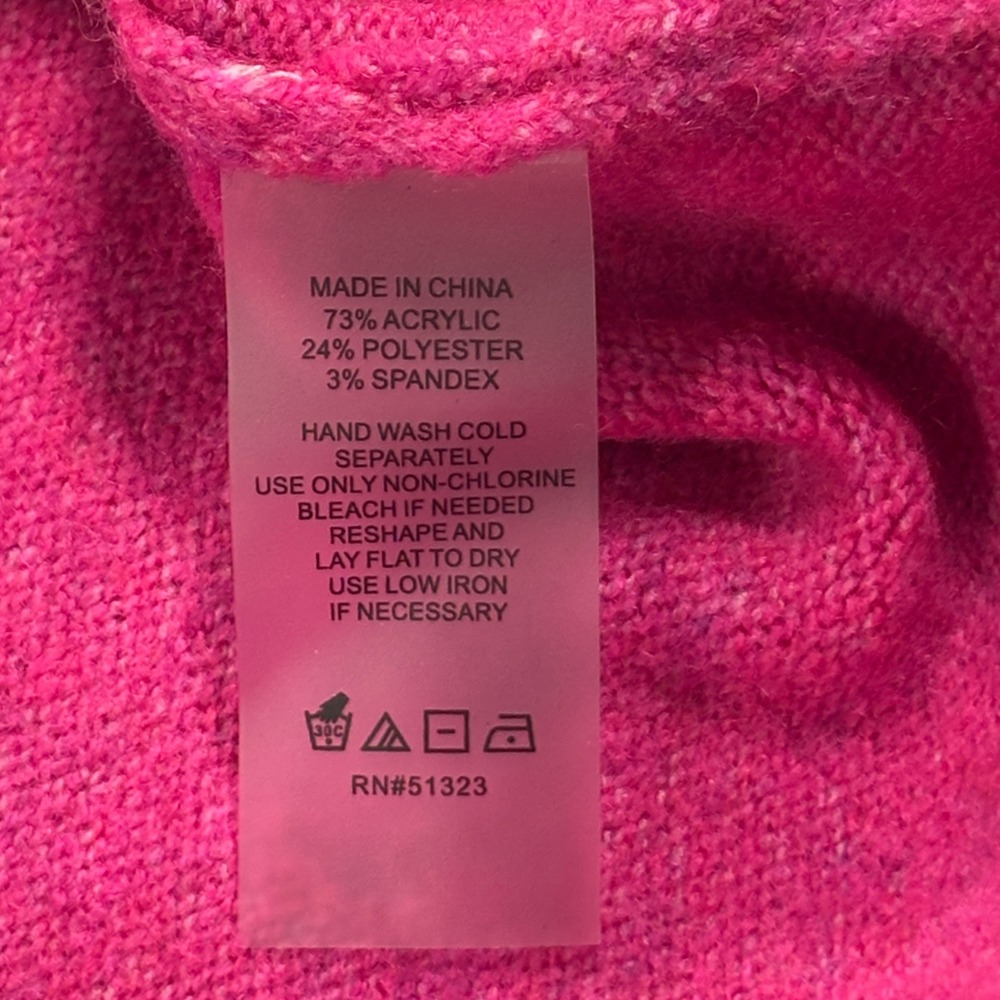 Vince Camuto Sweater Womens Small Pink Crew Neck Long Sleeve Knit - Picture 5 of 7